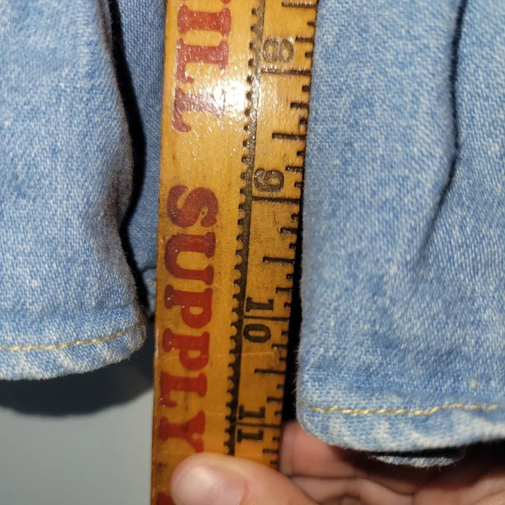 Vintage Baby Boxers Girls 2T Denim Tiered Ruffle Skirt‎ Crochet Lace Trim USA